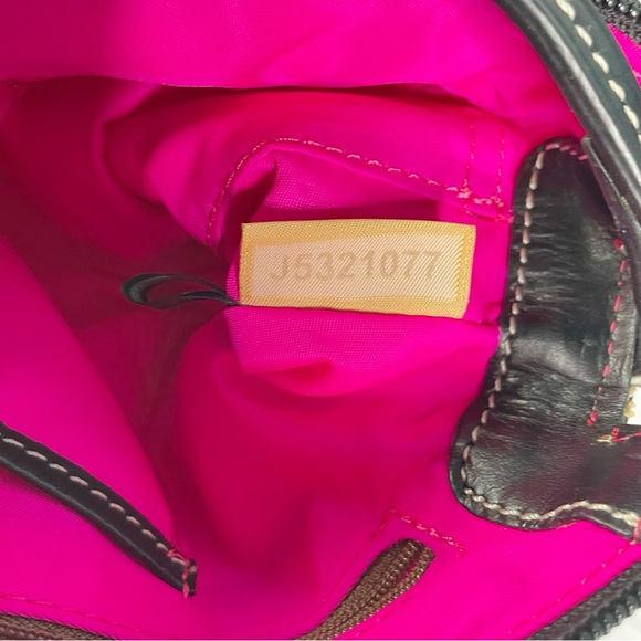 Dooney & Bourke Vintage Small Beige Nylon Leather Crossbody Purse Handbag 1975 - Picture 10 of 16